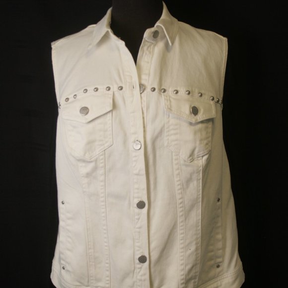 DKNY Jean Vest - White - Picture 2 of 5